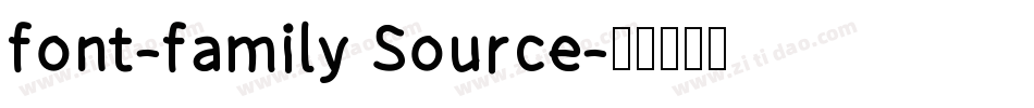 font-family Source字体转换